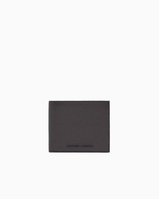 Emporio Armani White Tumbled Leather Wallet for men