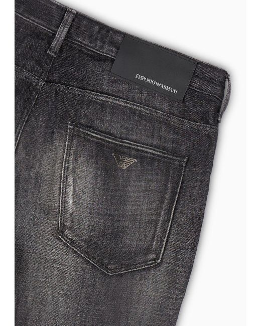 Emporio Armani Gray J06 Made In Italy Slim-fit Denim Jeans for men
