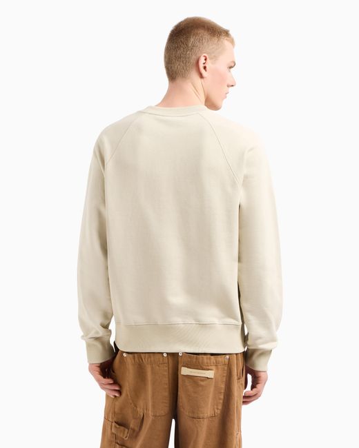 Sudadera De Punto Con Logotipo Y Bordado De Flor Asv Emporio Armani de hombre de color White