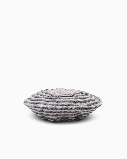Emporio Armani White Crochet Beret