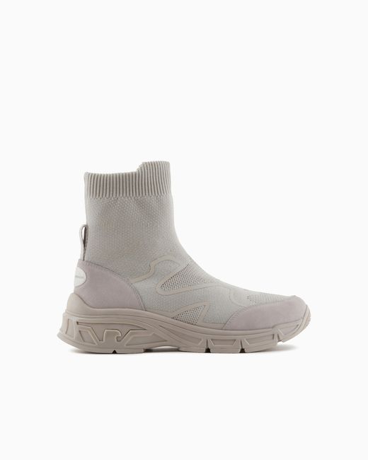 Sock Sneakers di Emporio Armani in Gray da Uomo