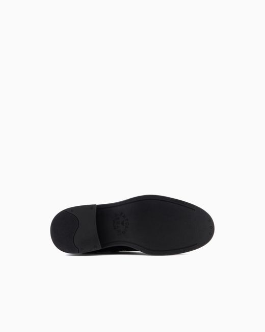 Emporio Armani Black Leather Chelsea Boots With Elastic Inserts Essential for men