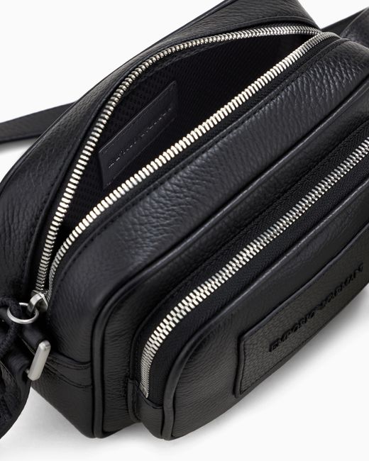 Emporio Armani Black Shoulder Strap Camera Case Essential for men