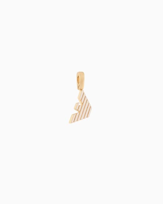 Emporio Armani White Tone Brass Charm