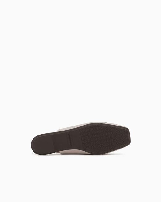 Emporio Armani White Slingback Ballet Flats