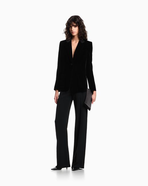 Emporio Armani Black Single-Breasted Blazer