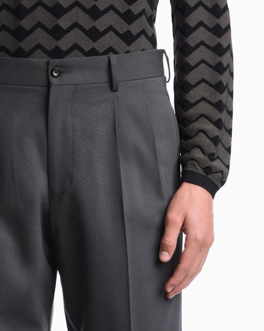 Emporio Armani Gray Trousers for men