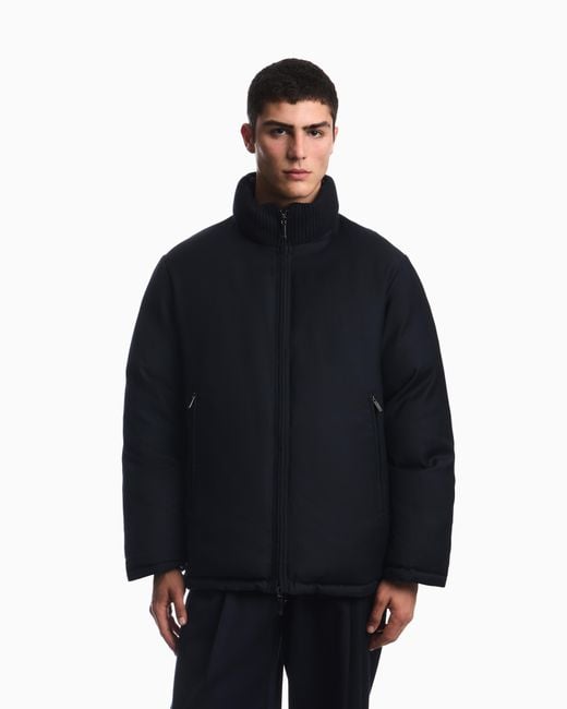 Emporio Armani Blue Down Jacket for men