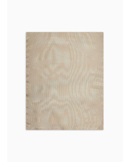 Emporio Armani Natural Brushed Fabric Stole