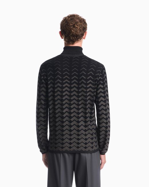 Emporio Armani Blue Turtleneck Sweater for men