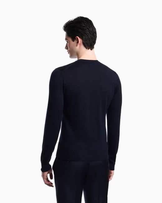 Emporio Armani Blue Pullover Essential for men