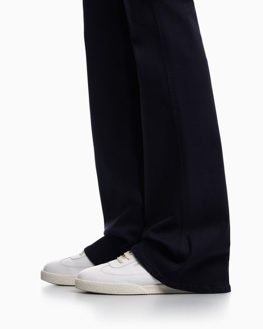 Emporio Armani Blue J9D Mid-Rise Jeans With A Flared Hem