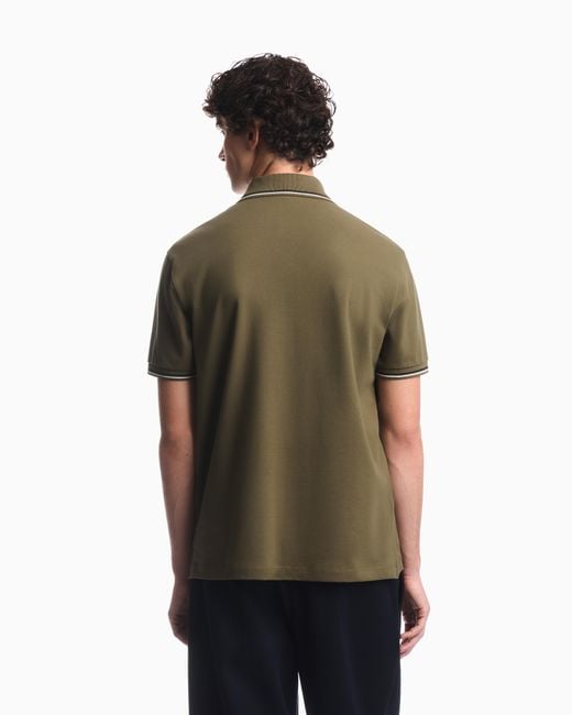 Emporio Armani Green Polo Shirt Essential for men