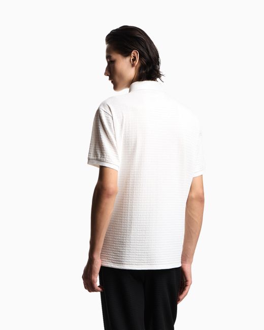 Emporio Armani White Jersey Polo for men