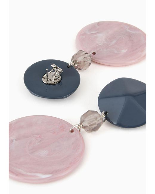 Emporio Armani Pink Round, Oversize Pendant Earrings