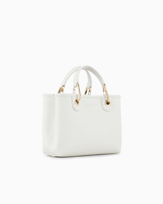Emporio Armani White Shopper Bag With Pouch And Adjustable Strap Essential