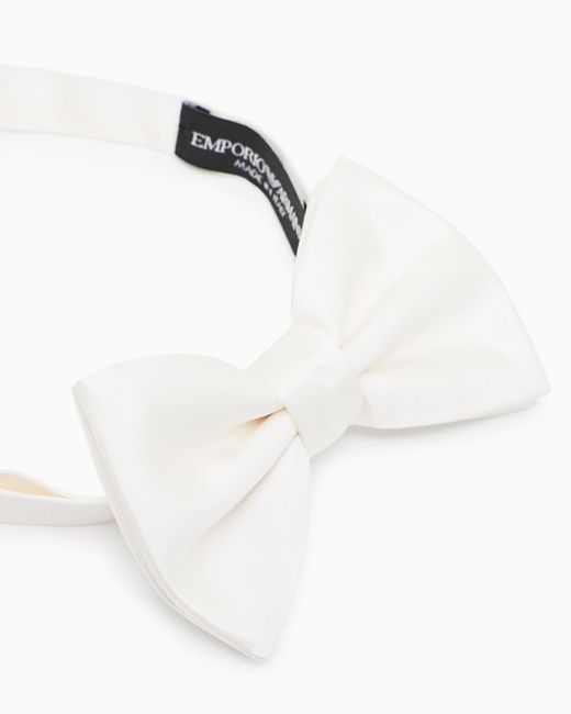 Emporio Armani White Knotted Bow Tie for men