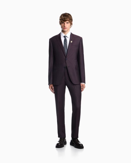 Emporio Armani Purple Lined Suit for men