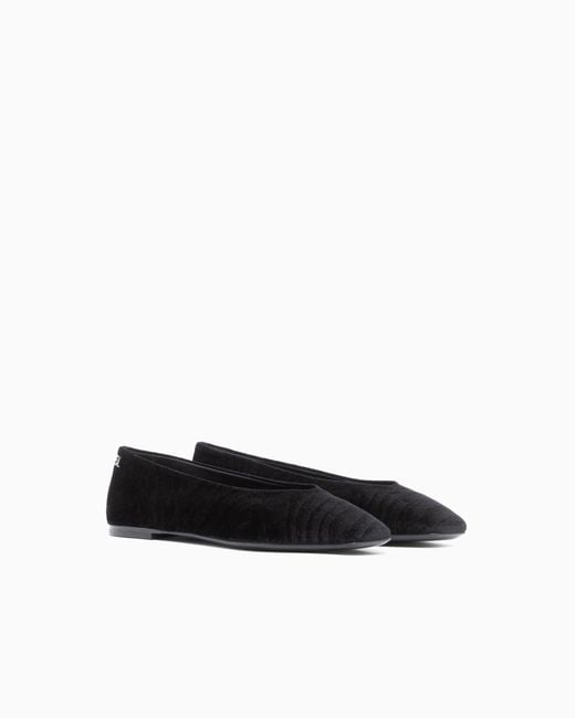 Emporio Armani White Ballet Flats
