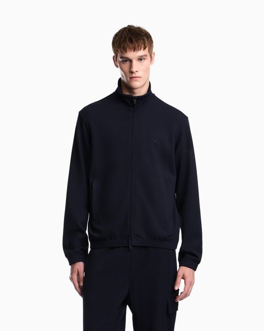 Emporio Armani Blue Full-Zip Sweatshirt for men