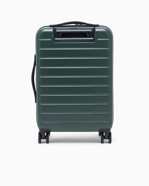 Maleta De Cabina En Abs Con Detalle De Piel Saffiano Y Placa De Águila Emporio Armani de hombre de color Green
