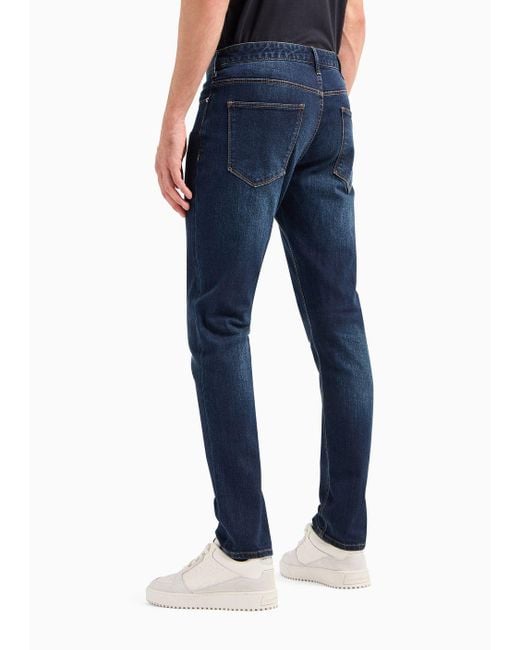 Emporio Armani Slim-fit-jeans J06 Aus Gemütlichem Denim In Vintage-optik in Blue für Herren