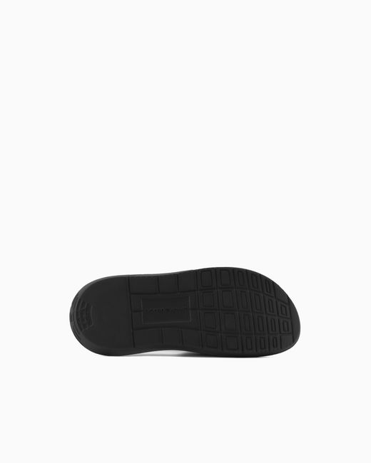 Emporio Armani White Monobloc Sandals With Logo for men