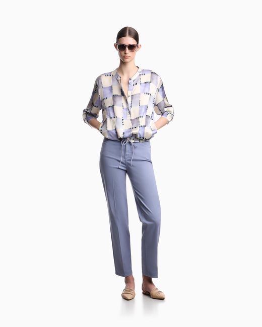 Emporio Armani Blue J3H Regular-Fit Trousers