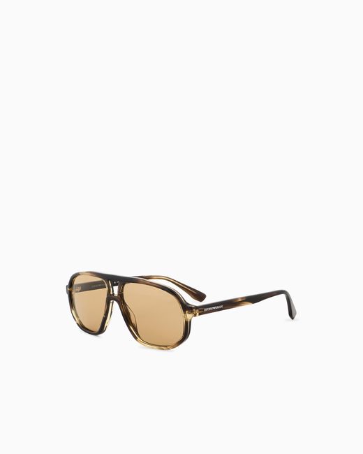 Emporio Armani Metallic Aviator Sunglasses for men