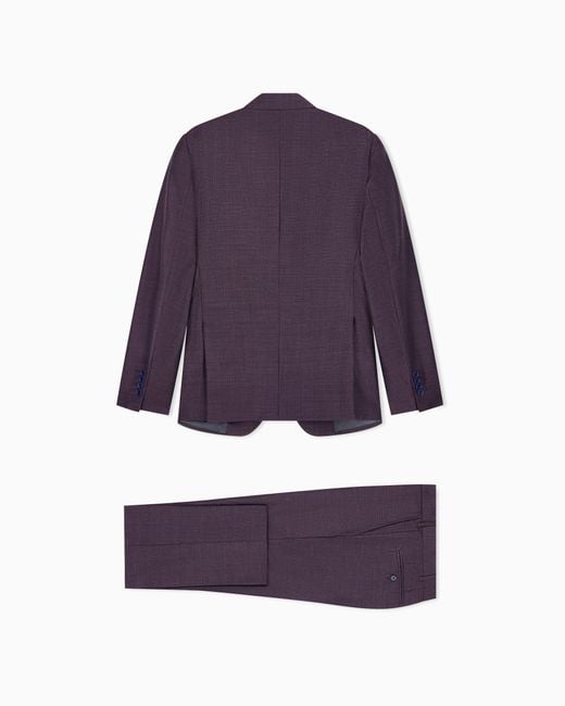 Emporio Armani Purple Lined Suit for men