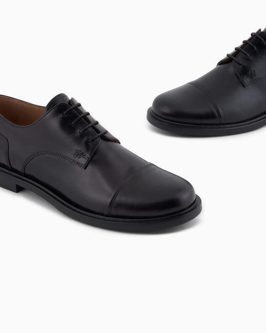 Emporio Armani White Icon Leather Brogues