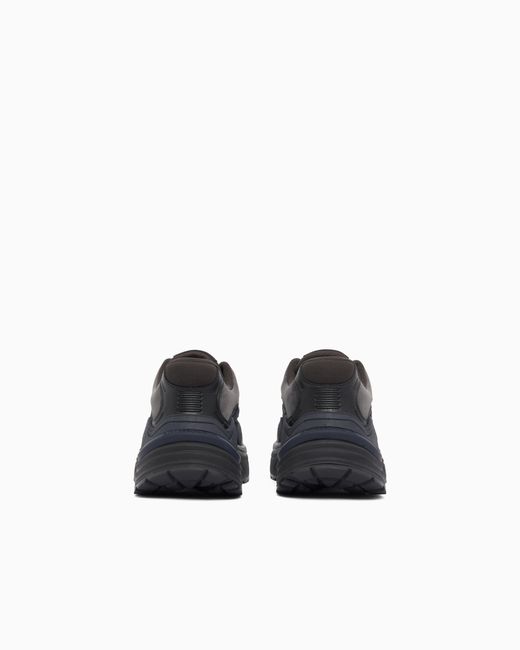 Emporio Armani Blue Sneakers With Mesh Suede And A Chunky Rubber Sole for men