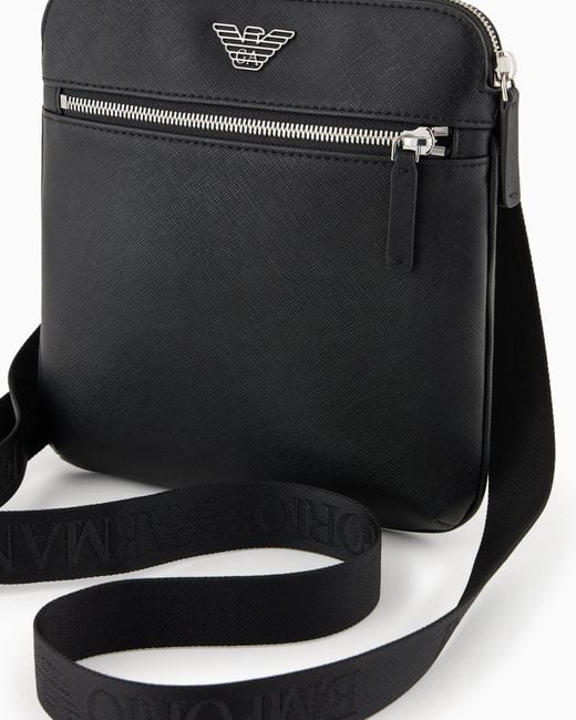 Emporio Armani Black Regenerated Shoulder Bag Essential for men