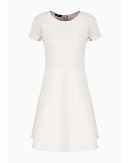 Emporio Armani Gray Ausgestelltes Kleid Mit Tellerrock Aus Baumwolle