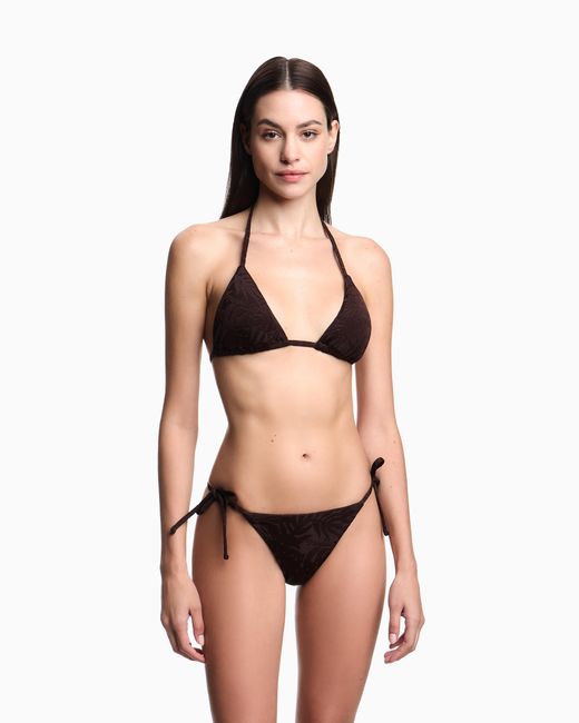Emporio Armani White Bikini With Padded Triangle Top