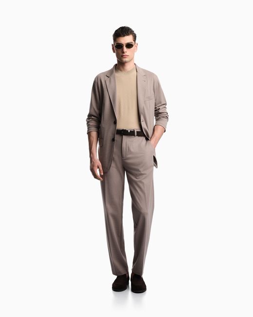Emporio Armani Brown Single-Breasted Jacket for men