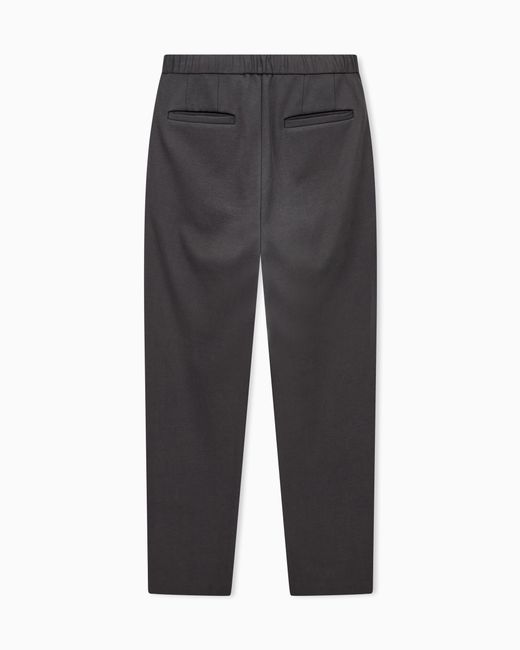 Emporio Armani Gray Jersey Pants for men