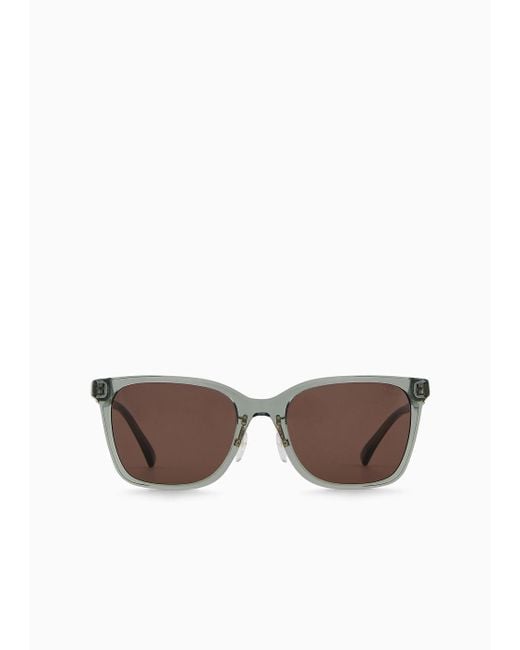 Emporio Armani Green Square Sunglasses Asian Fit for men