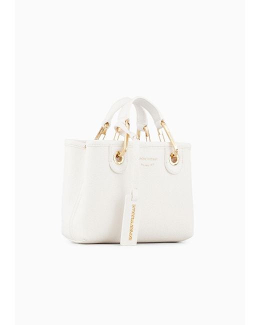 Emporio Armani White Deer-print Myea Mini Bag