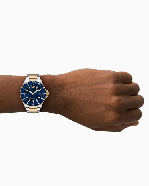 Emporio Armani Blue Steel Strap Watches for men