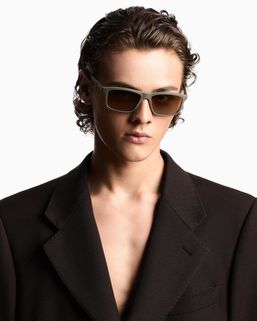 Emporio Armani Natural Pillow Sunglasses for men