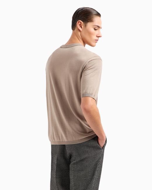 Maglia di Emporio Armani in Natural da Uomo