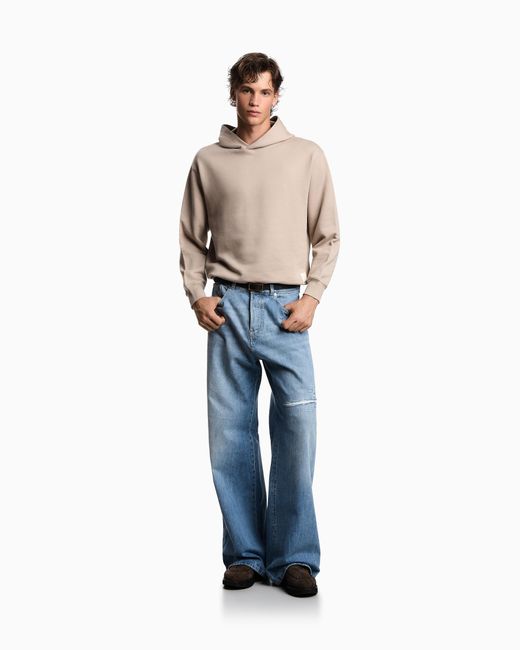 Emporio Armani Natural Jersey Hooded Sweatshirt for men