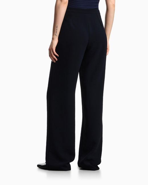 Emporio Armani Blue Icon Trousers With Pleats