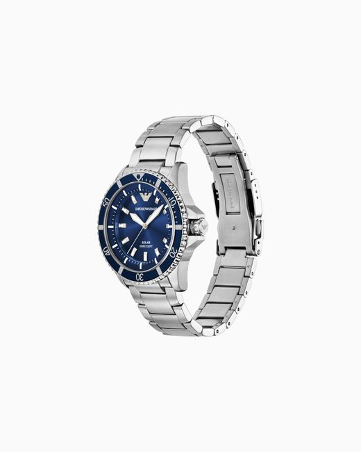 Orologio World Explorer A Tre Lancette di Emporio Armani in Blue da Uomo