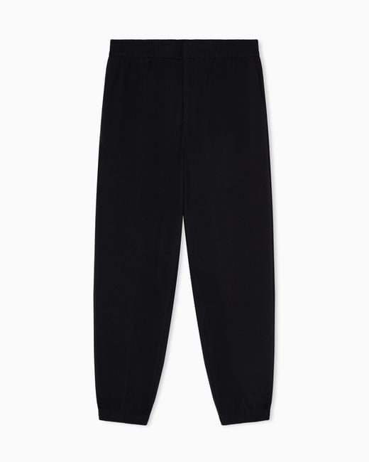 Emporio Armani Blue Travel Essential Embossed Jersey Joggers for men