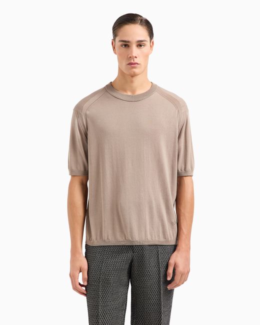 Maglia di Emporio Armani in Natural da Uomo
