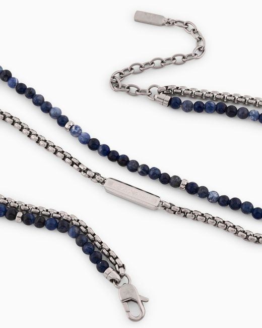 Emporio Armani Metallic Stainless Steel Necklace for men