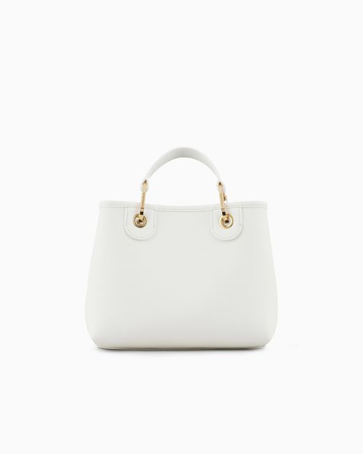 Emporio Armani White Shopper Bag With Pouch And Adjustable Strap Essential