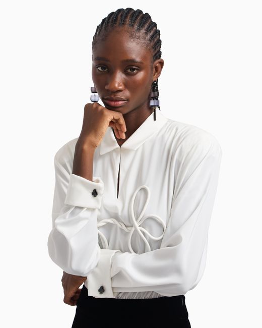 Robe Effet Deux Pièces En Velours Jeu De Cartes Asv Emporio Armani en coloris Black